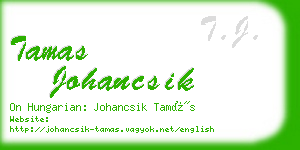 tamas johancsik business card